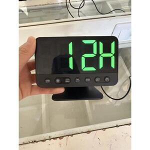 Digital Alarm Clock W/ USB Port Battery Backup Loud Sounds Night Light